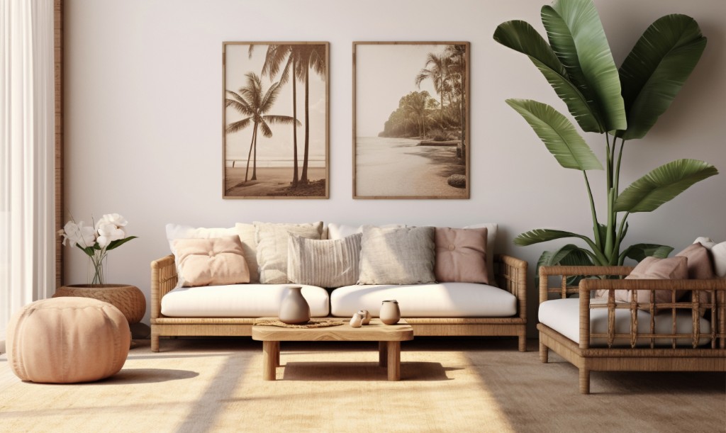 Abstract composition with a warm table-like plane and curved form